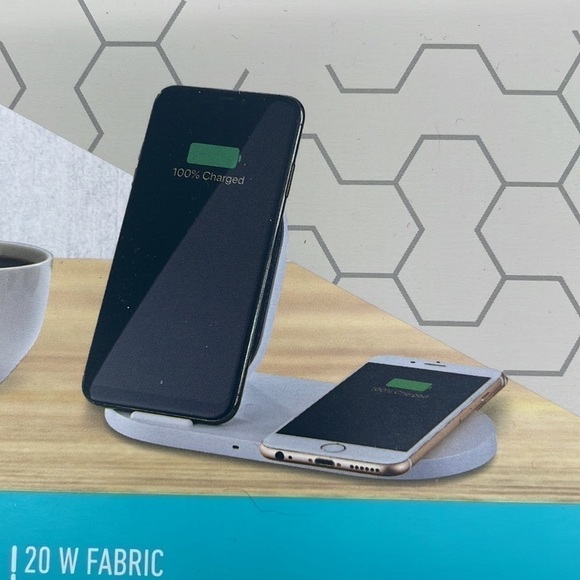 blue Hive NWT iPhone android smart phone dual charging stand 20w Fabric - Picture 2 of 8